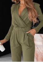 Bawełniany Salopetă z długim rękawem Soft Elegance măsliniu