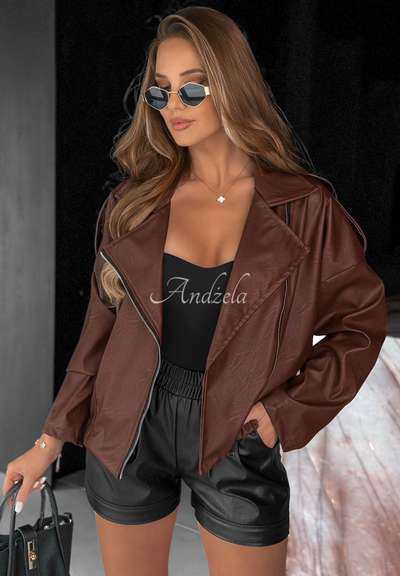 Geacă tip biker din piele Wild Desire