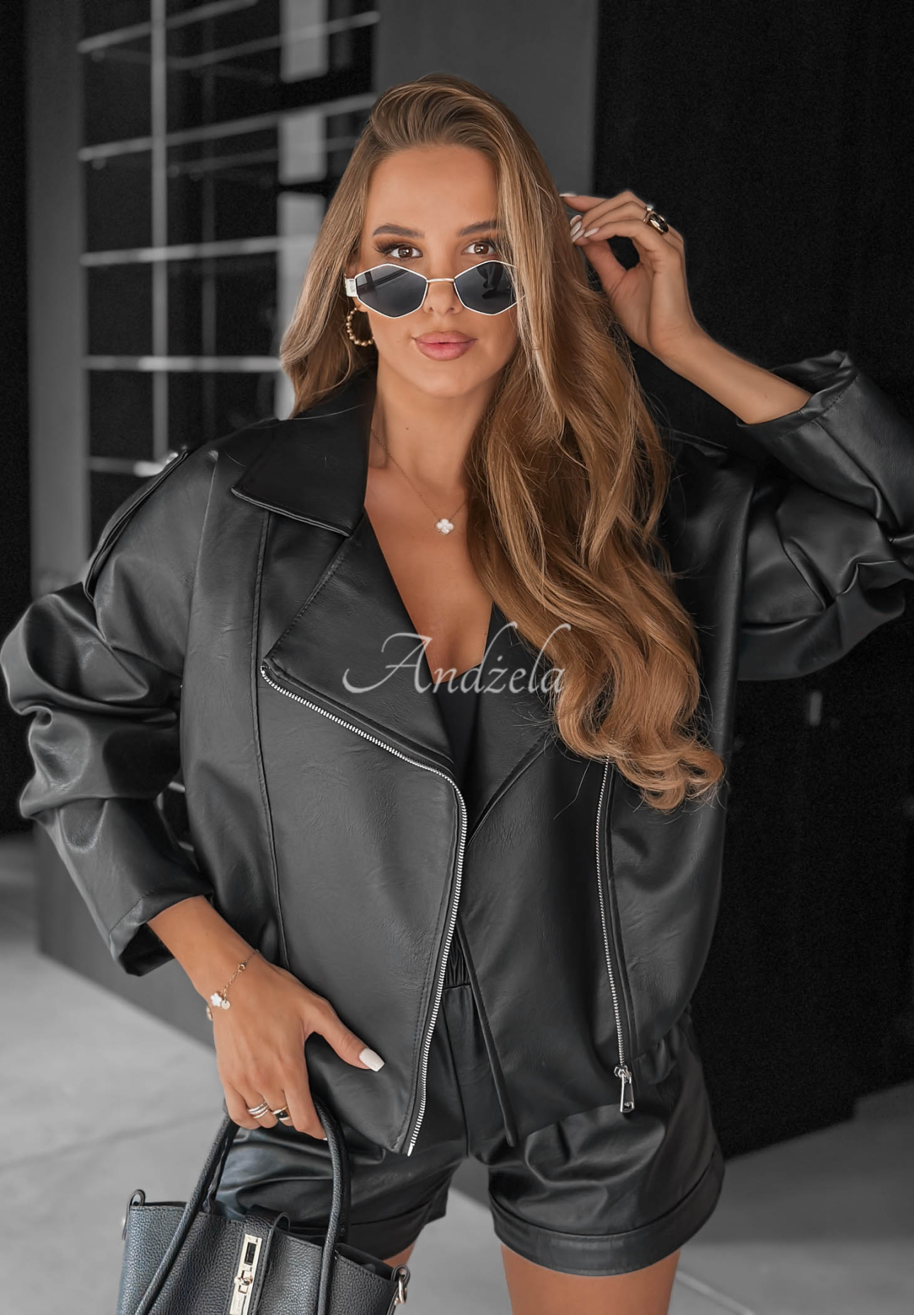 Geacă tip biker din piele Wild Desire