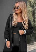 Długa Hanorac oversize z kapturem Cozy Hour negru