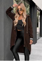 Długa Hanorac oversize z kapturem Cozy Hour negru