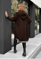 Długa Hanorac oversize z kapturem Cozy Hour negru