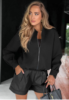 Hanorac z przeszyciami Soft Chapter negru