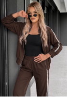 Compleu de trening Hanorac i Pantaloni z lampasem Unbelievable ciocolatiu
