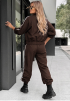 Compleu de trening Hanorac i Pantaloni z lampasem Unbelievable ciocolatiu