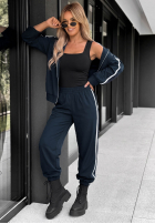 Compleu de trening Hanorac i Pantaloni z lampasem Unbelievable ciocolatiu