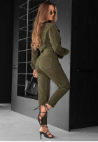 Pantaloni din denim mom fit More Than Ever kaki