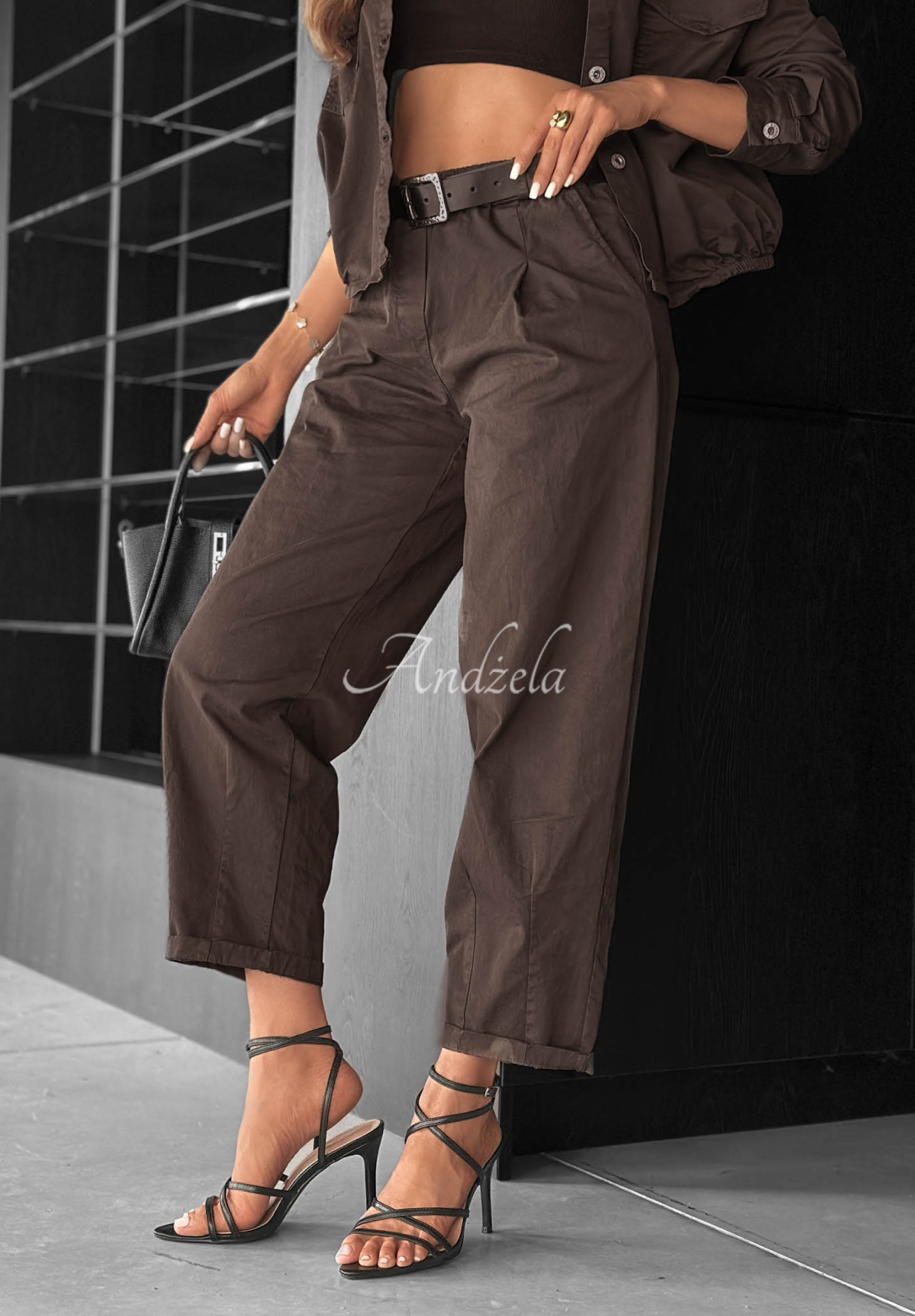 Pantaloni din bumbac mom fit Dream Away