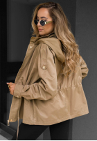 Lekka Geacă parka z kapturem Street Glow bej
