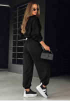Compleu de trening rozpinana Hanorac i Pantaloni Comfort Club negru