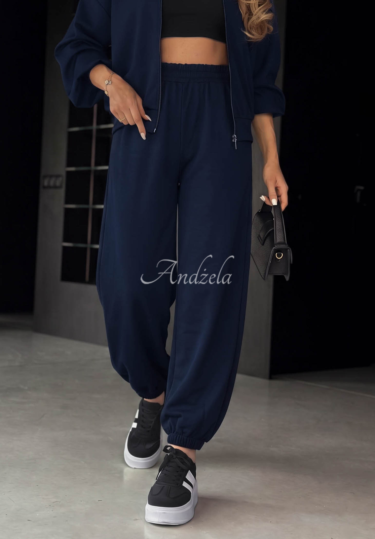 Set din vâscoză cu hanorac cu fermoar și pantaloni Comfort Club