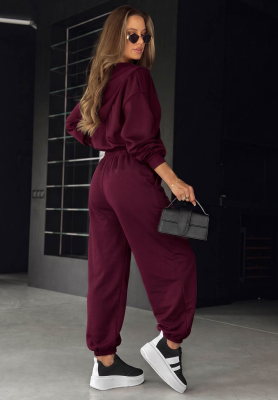Set din vâscoză cu hanorac cu fermoar și pantaloni Comfort Club