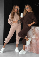 Sztruksowy Compleu Hanorac i Pantaloni Quiet Confidence ciocolatiu