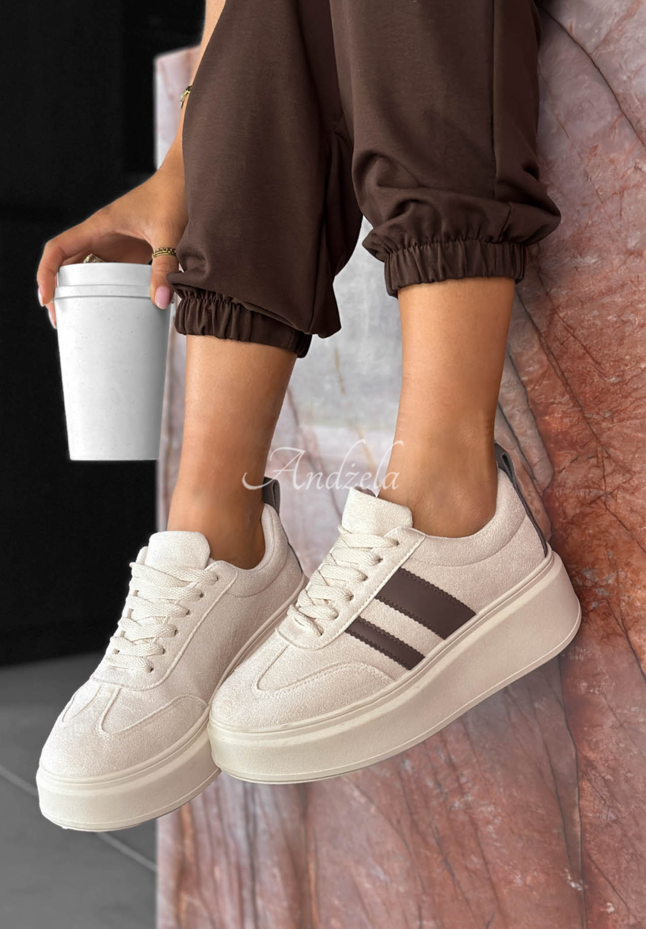 Adidași din piele întoarsă Start With Forever