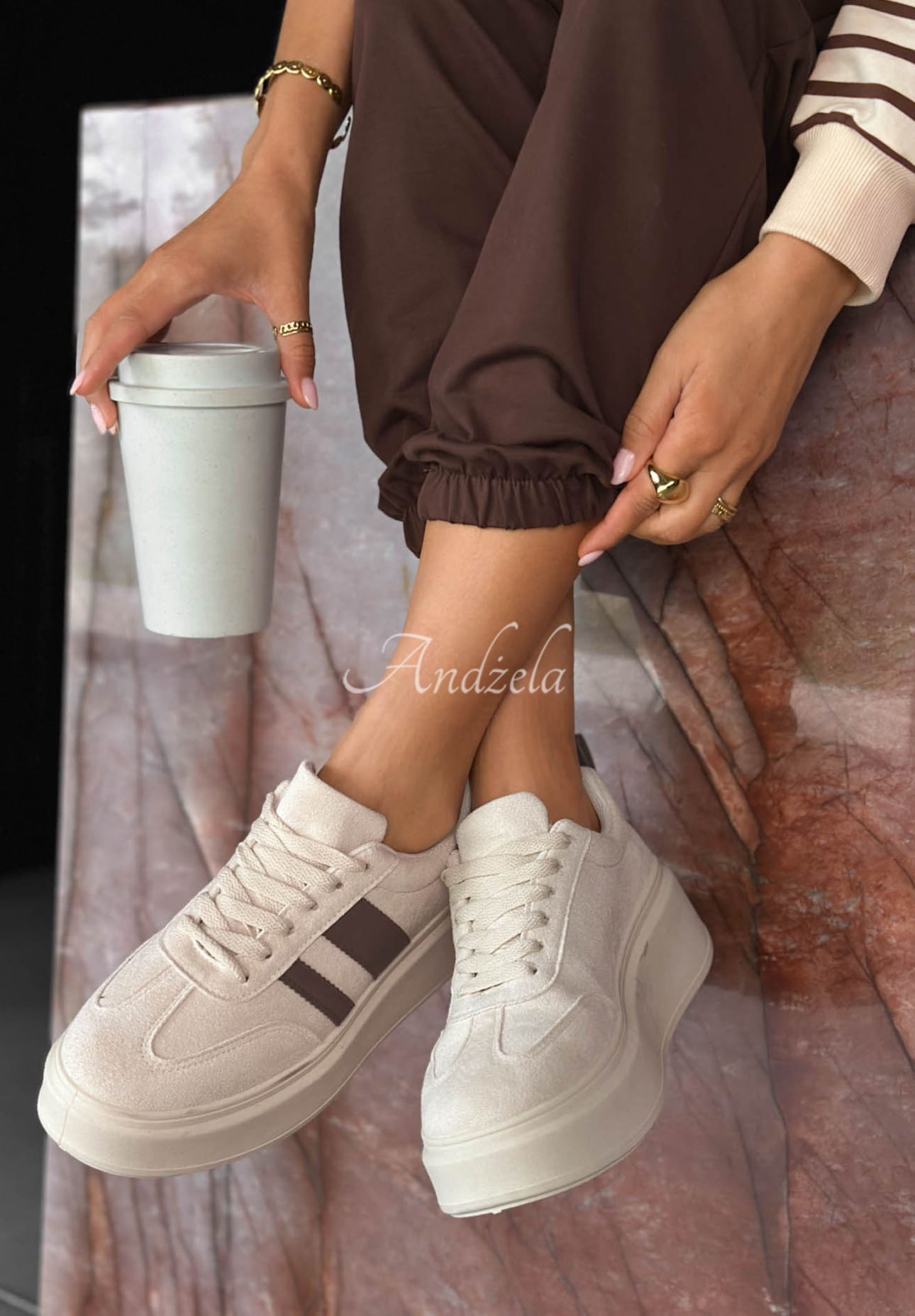 Adidași din piele întoarsă Start With Forever