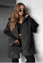 Pikowana Vestă oversize Daily Comfort negru