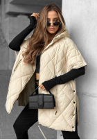 Pikowana Vestă oversize Daily Comfort negru