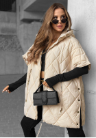Pikowana Vestă oversize Daily Comfort negru