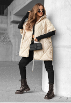 Pikowana Vestă oversize Daily Comfort negru