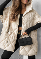 Pikowana Vestă oversize Daily Comfort negru