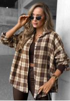 Cămașă w kratę Cozy Edit bluemarin