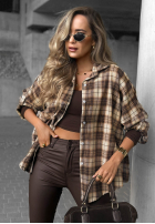 Cămașă w kratę Cozy Edit bluemarin