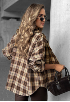 Cămașă w kratę Cozy Edit bluemarin