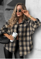 Cămașă w kratę Cozy Edit bluemarin