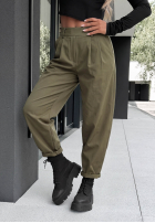 din material textil Pantaloni balloon Meet Me kaki