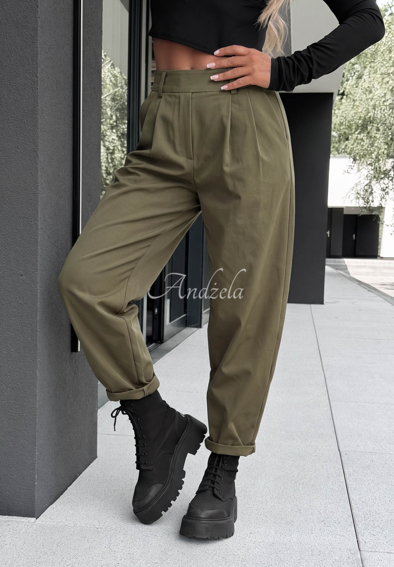 Pantaloni din material cu croială balloon Italian Winds