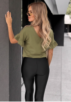 Tricou din bumbac cu volănașe Ask For More