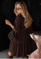 Rochie oversize z falbanka Modern Charm bej