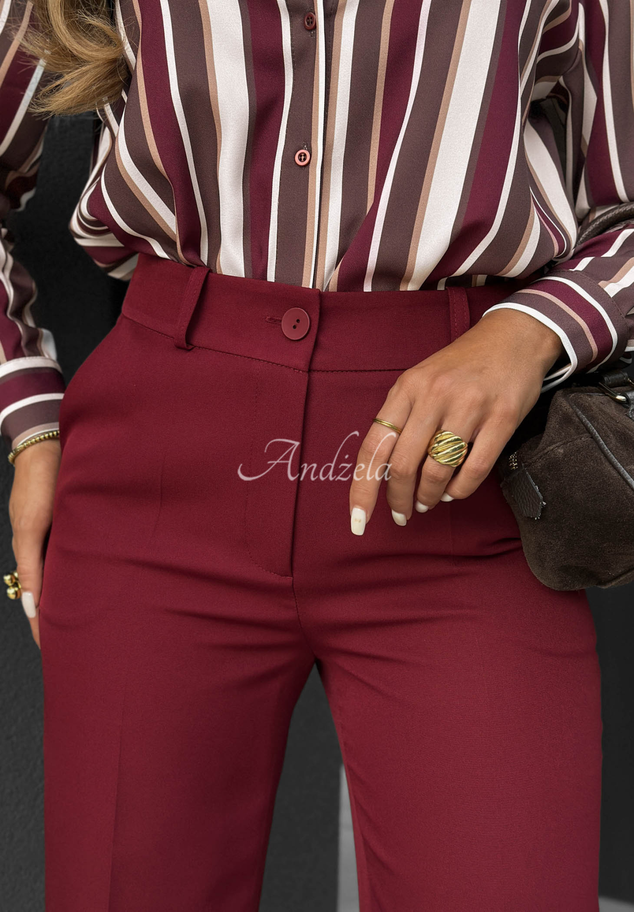 Pantaloni eleganți wide leg din viscoză Perfect Timing