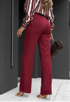 Eleganckie spodnie Pantaloni de tip țigaretă Perfect Timing roz pudră