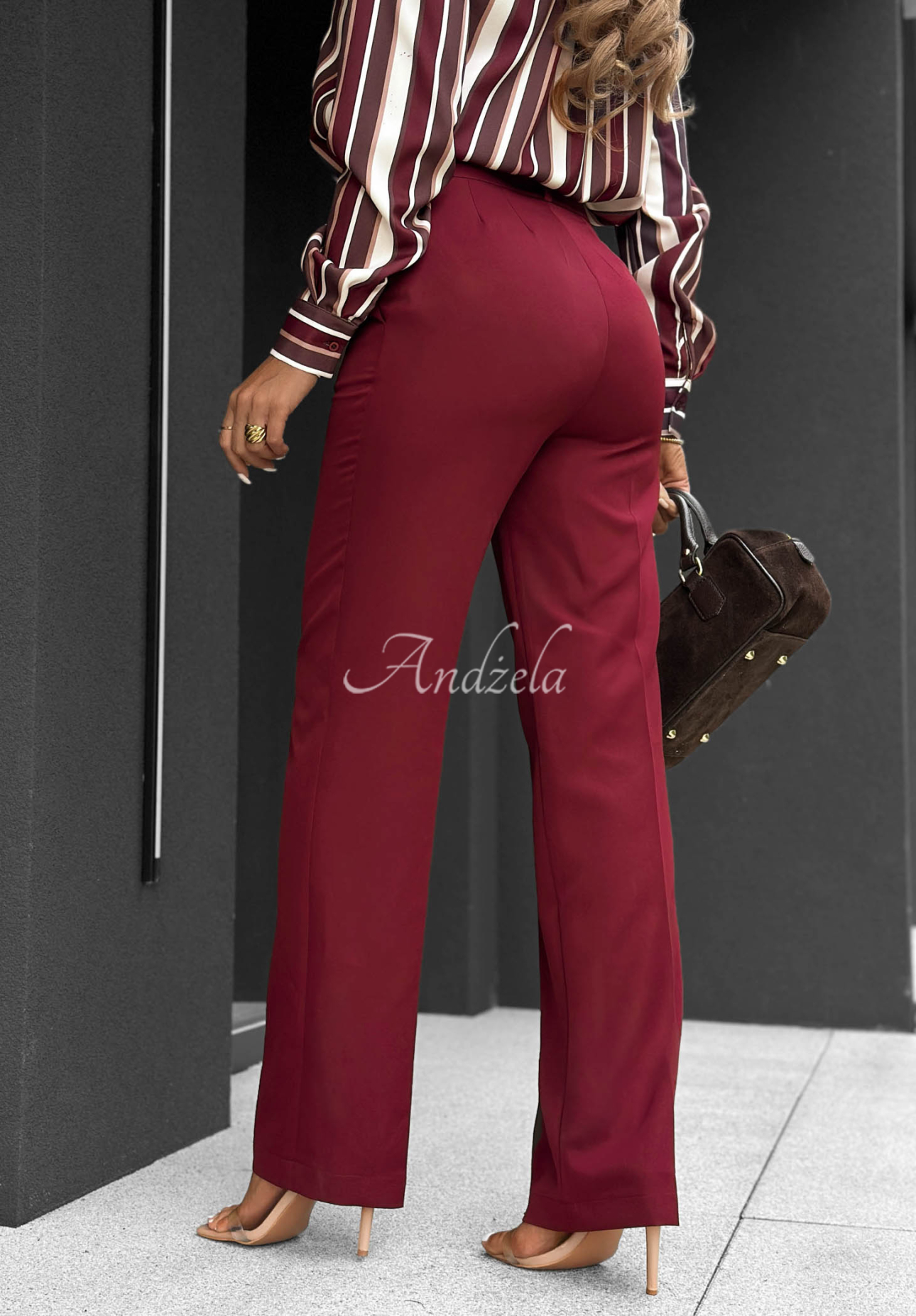 Pantaloni eleganți wide leg din viscoză Perfect Timing