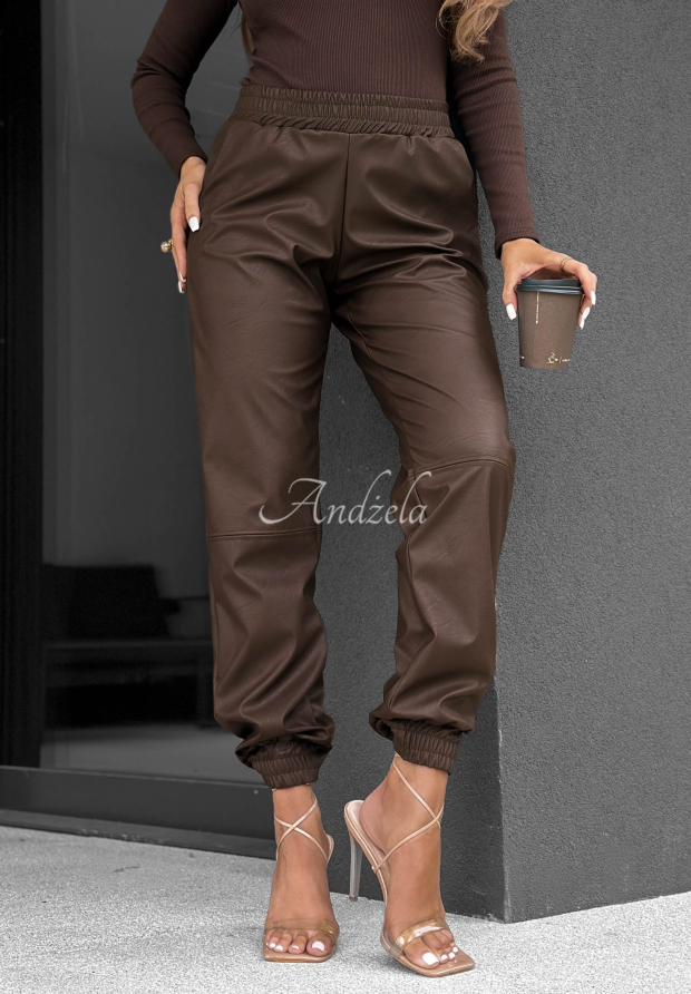Pantaloni jogger din piele Maybe Forever