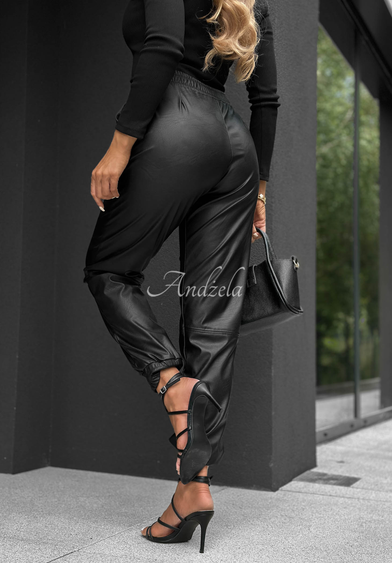 Pantaloni jogger din piele Maybe Forever