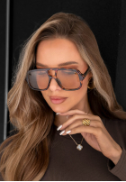Ochelari przeciwsłoneczne cu model tip panteră Natty maro