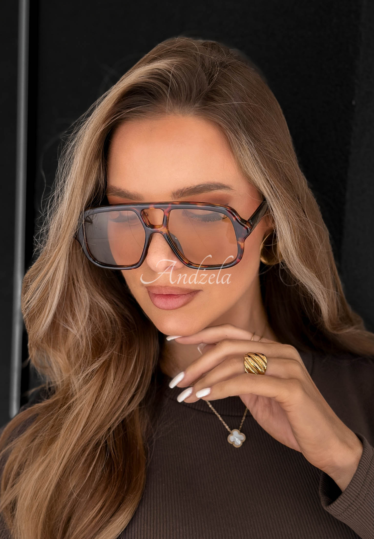 Ochelari de soare cu imprimeu leopard Natty