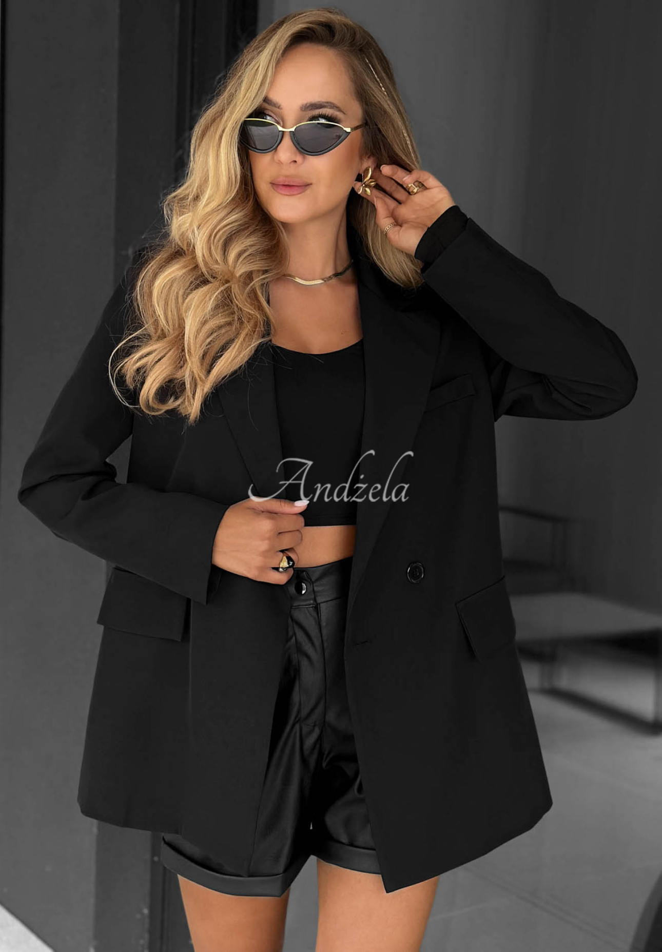 Sacou la două rânduri de nasturi Classy Touch