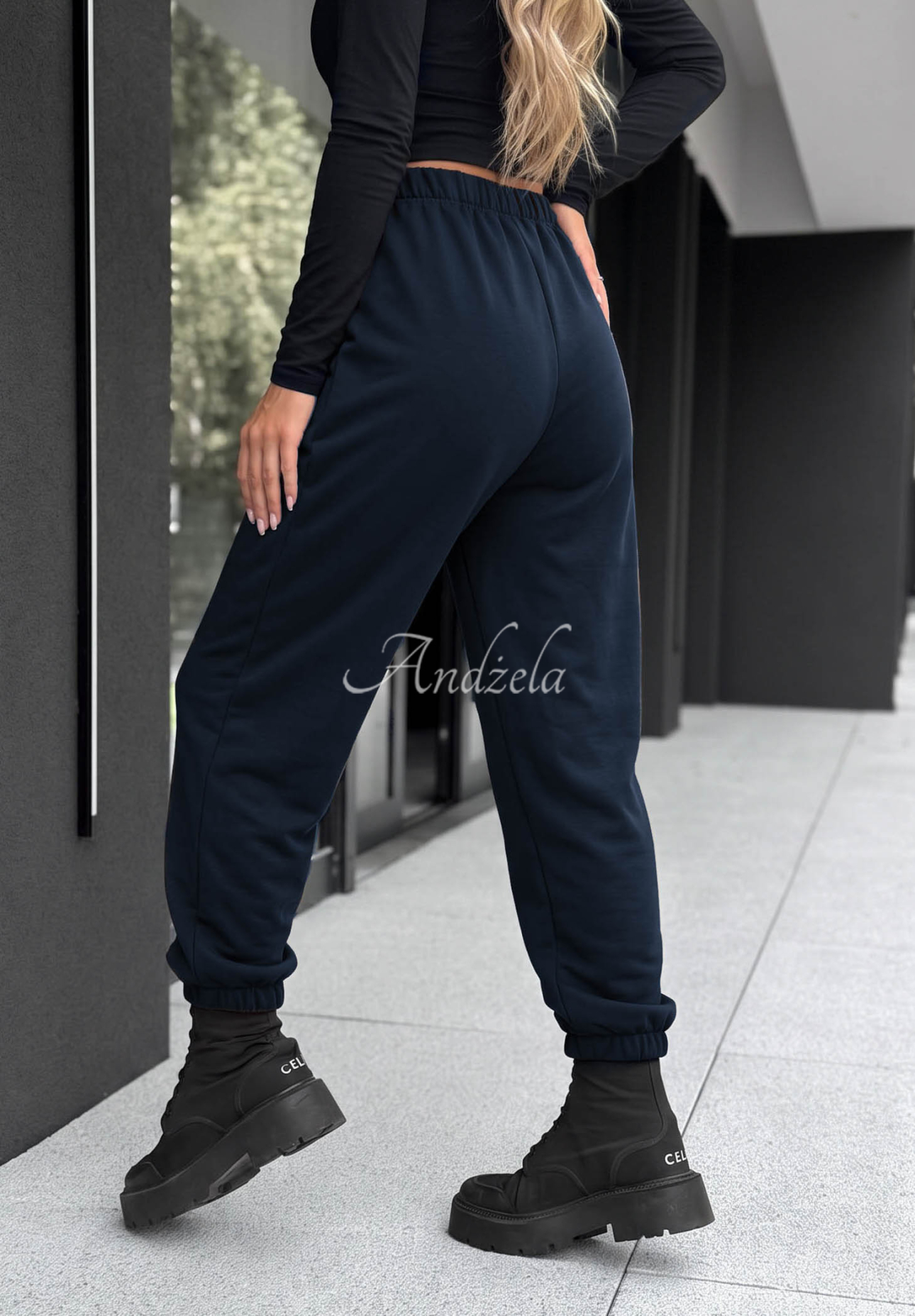 Pantaloni din viscoză cu manșete What You Wanted