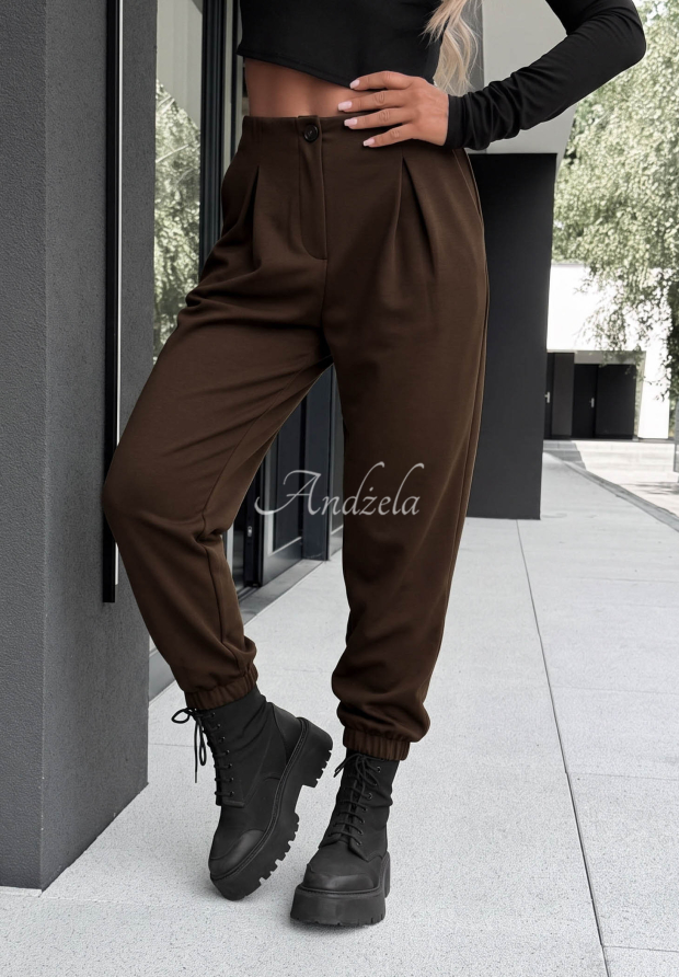 Pantaloni din viscoză cu manșete What You Wanted