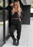 din material textil Pantaloni ze ściągaczami What You Wanted negre