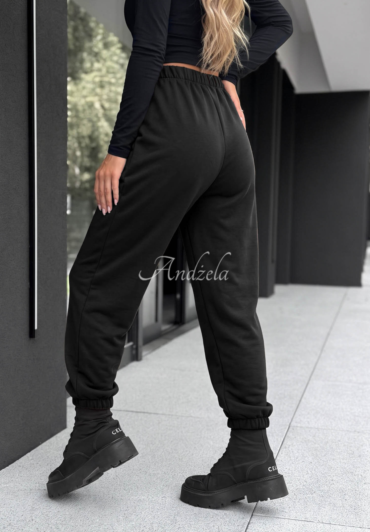 Pantaloni din viscoză cu manșete What You Wanted