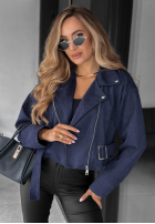 Scurtă zamszowa kurtka Geacă biker Daily Flow ciocolatie