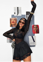 Siateczkowe body cu model tip panteră La Milla Wild Couture negre