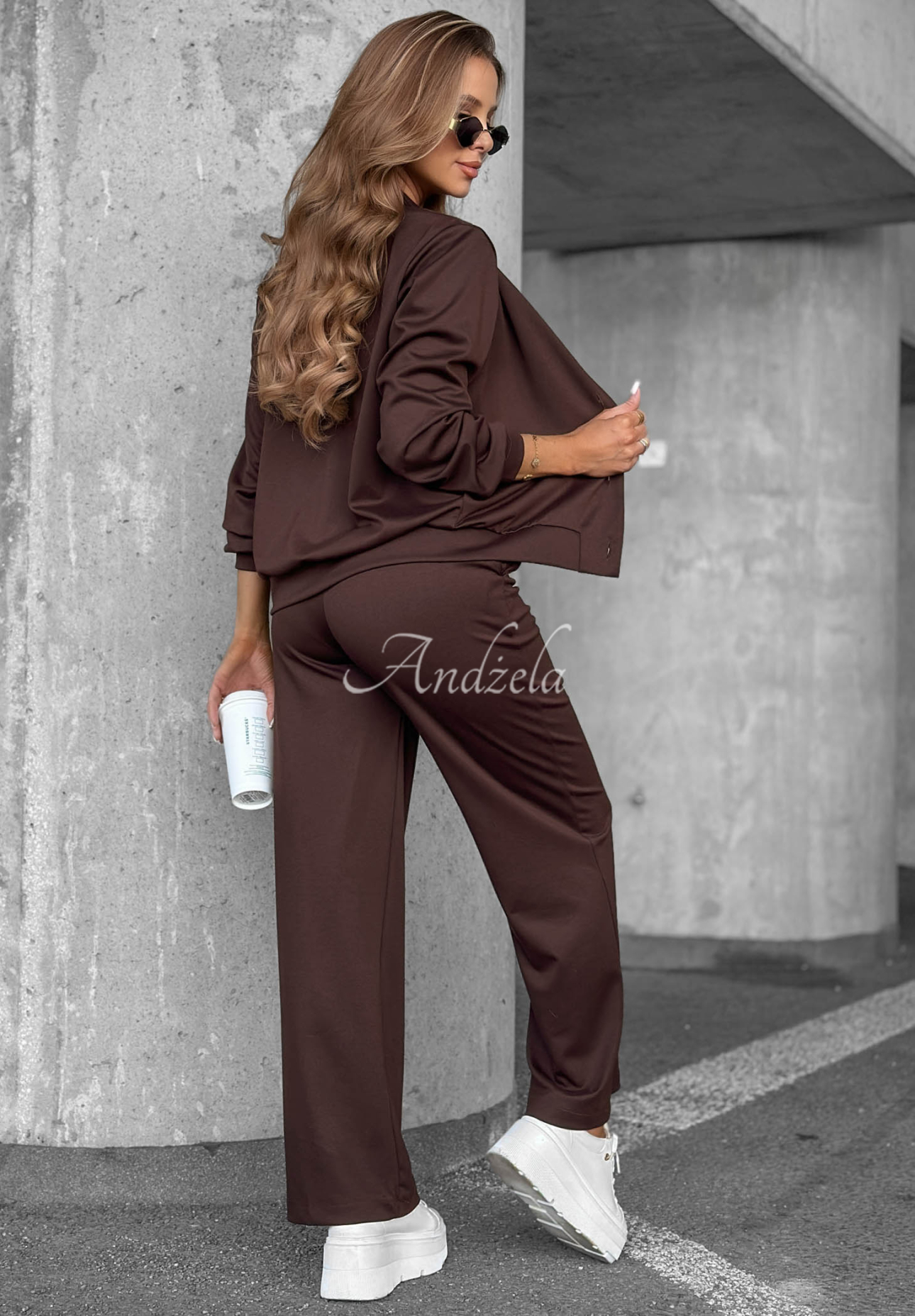 Set de trening din bumbac cu bluză cu nasturi și pantaloni Comfort Story