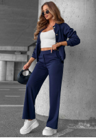 Compleu de trening Hanorac z guzikami i Pantaloni Comfort Story bluemarin