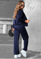 Compleu de trening Hanorac z guzikami i Pantaloni Comfort Story bluemarin