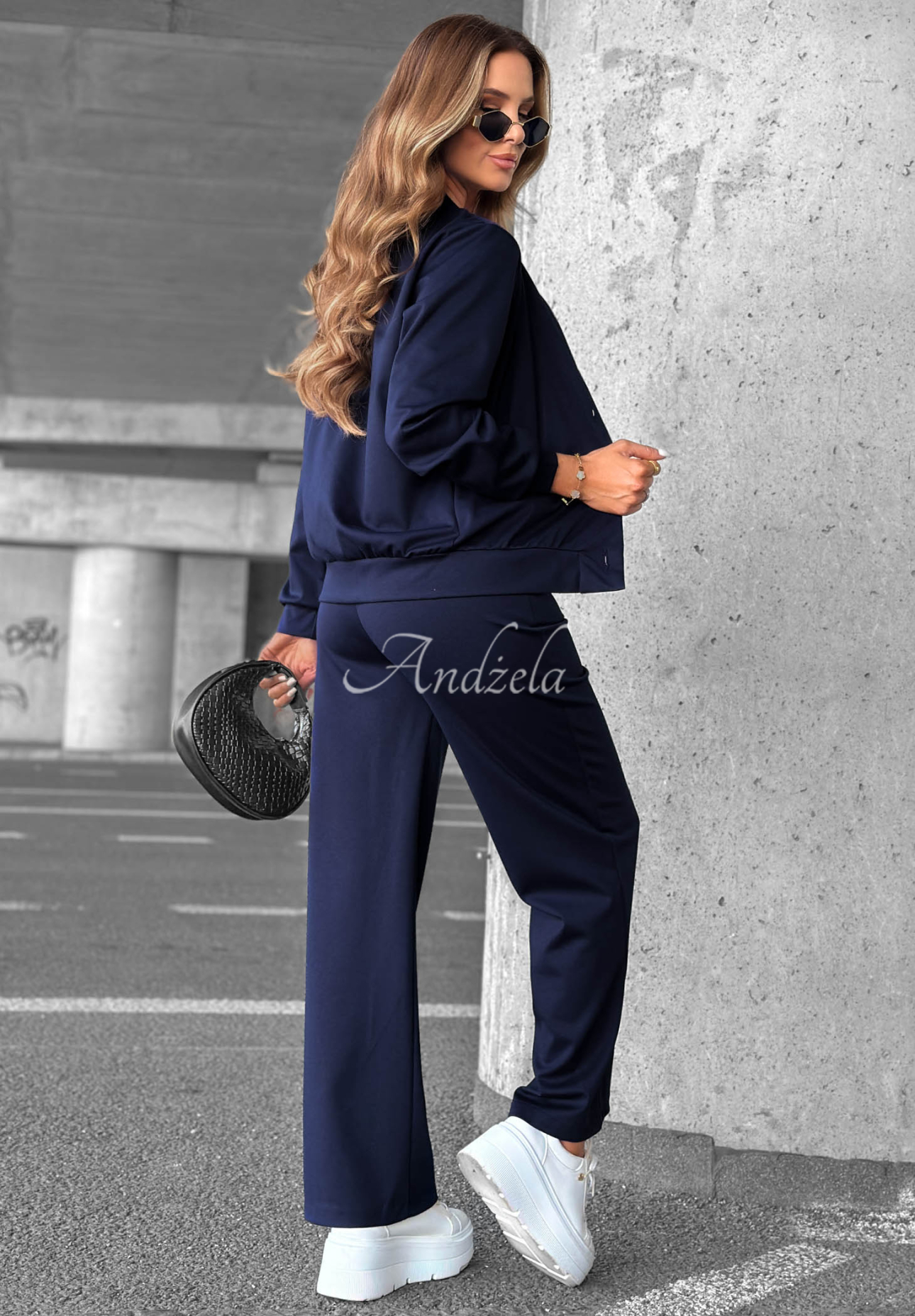 Set de trening din bumbac cu bluză cu nasturi și pantaloni Comfort Story